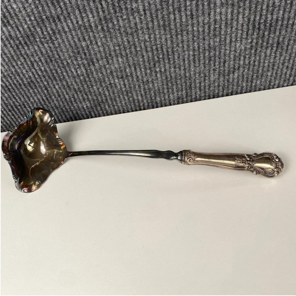 Web Sterling Handle Sheffield England EPNS A1 Silver Plate Ladle with Box 13.5in